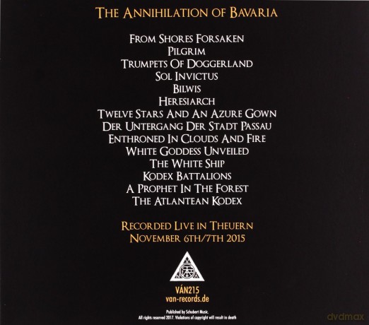 Atlantean Kodex: The Annihilation Of Bavaria [2CD]+[DVD]