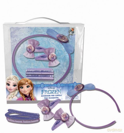 Frozen zestaw akcesoriów do włosów z opaską