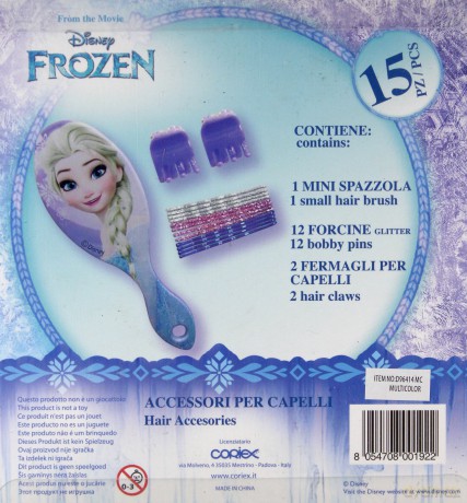 Frozen zestaw akcesoriów do włosów ze szczotką