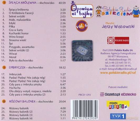 Polskie Radio Dzieciom vol.6 (Śpiąca Królewna, Imbryczek, Różowy balonik) [CD]