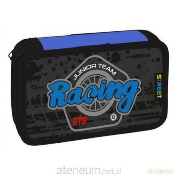 Piórnik trzykomorowy z wyposażeniem Racing