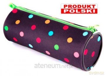 Piórnik tuba TU617 Kropki kolorowe