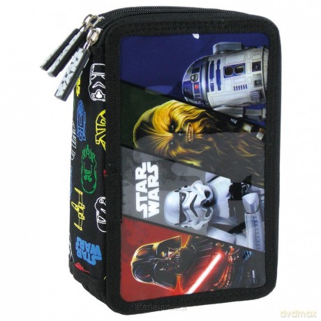 Piórnik z wyposażeniem 3-komorowy Star Wars 16 (Gwiezdne Wojny)