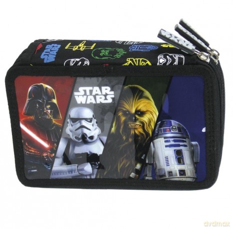 Piórnik z wyposażeniem 3-komorowy Star Wars 16 (Gwiezdne Wojny)