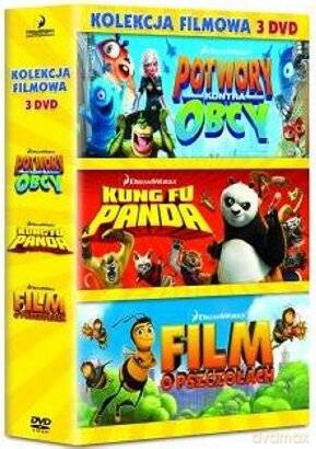 Kolekcja Dreamworks: Potwory kontra Obcy / Kung Fu Panda / Film o pszczołach BOX [3DVD]