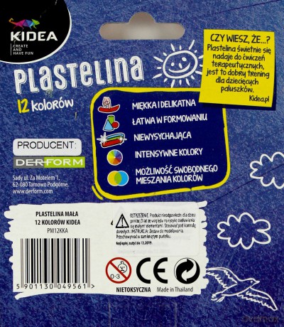 Plastelina mała 12 kolory