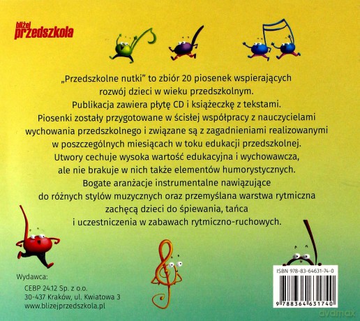 Przedszkolne nutki. Piosenki dla dzieci - Urszula Kozłowska, Jerzy Zając [KSIĄŻKA]