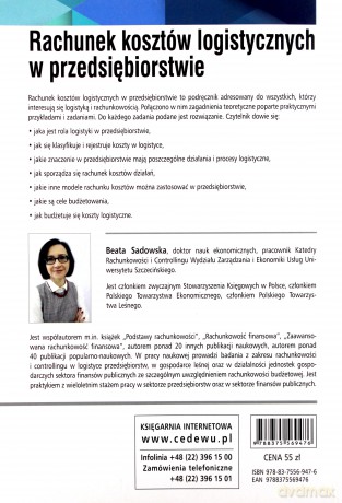 Rachunek kosztów logistycznych w przedsiębiorstwie - Beata Sadowska [KSIĄŻKA]