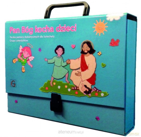 Religia 4-latek Pan Bóg kocha dzieci Teczka pomocy [KSIĄŻKA]