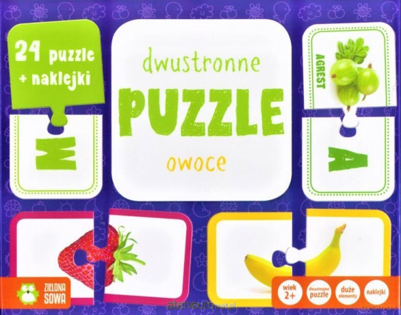 Rosnę i poznaję. Dwustronne puzzle. Owoce [PUZZLE]