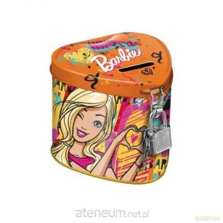 Skarbonka metalowa serce Barbie