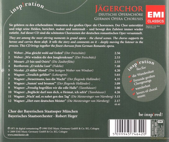 Robert Heger: Jagerchor/Hunting Chorus [CD]