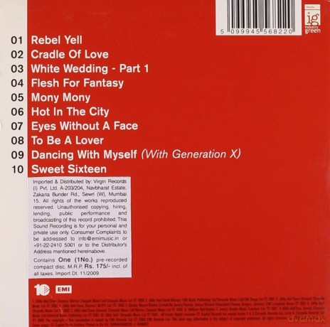 Billy Idol: 10 Greatest Songs (ecopack) [CD]