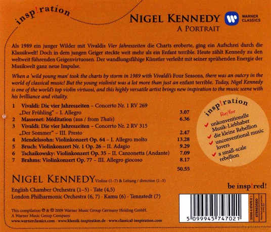 Nigel Kennedy: A Portrait. Nigel Kennedy Best of [CD]