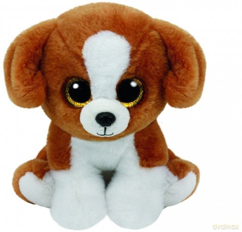 Ty Beanie Babies Snicky - brązowo-biały pies 15 cm