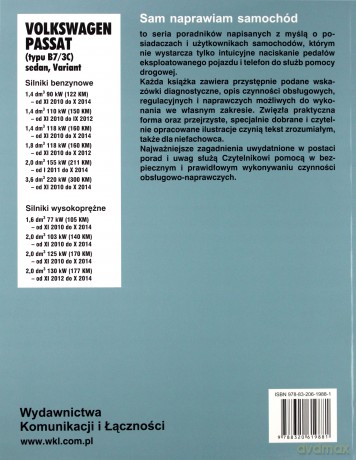 Volkswagen Passat modele 2010-2014 (typu B7) [KSIĄŻKA]