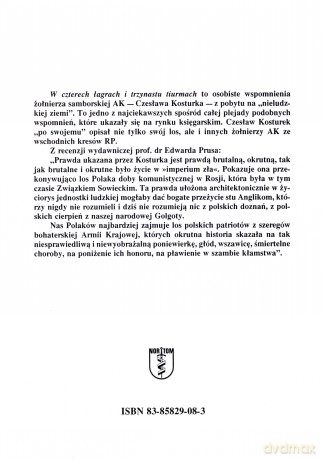 W czterech łagrach i trzynastu tiurmach - Czesław Kosturek [KSIĄŻKA]