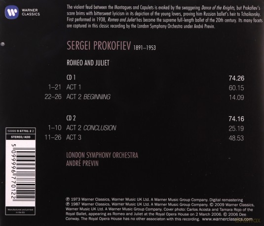 Andre Previn: Ballet Edition Romeo And Juliet (Romeo i Julia) [2CD]