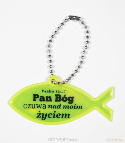 Zawieszka odblaskowa. Rybka - Pan Bóg czuwa