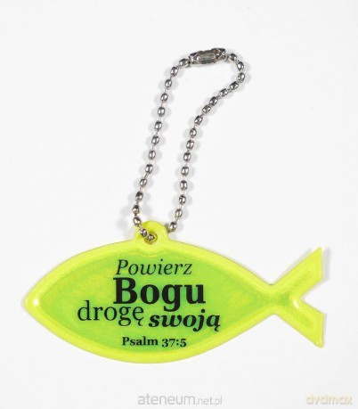 Zawieszka odblaskowa. Rybka - Powierz Bogu drogę