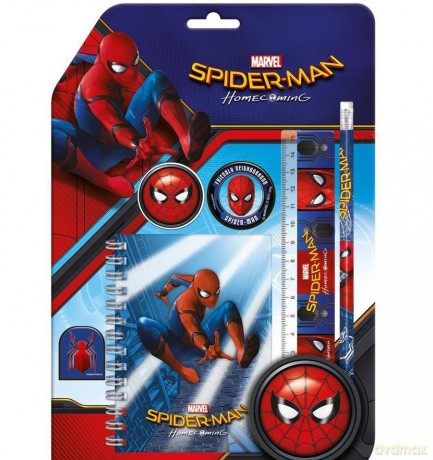 Zestaw 6 przyborów szkolnych Spider-Man Homecoming