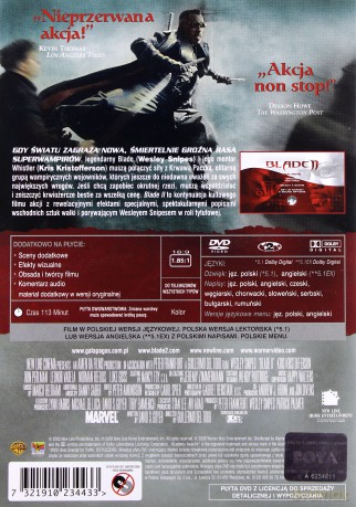 Wesley Snipes Pakiet 2: Morderstwo w Białym Domu / New Jack City / Blade 2. Wieczny Łowca [3DVD]