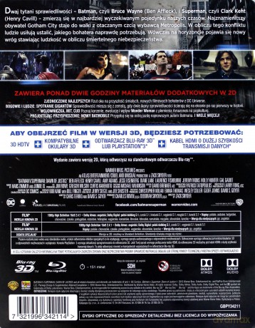 Batman VS Superman: Świt Sprawiedliwości 3-D Futurepack (steelbook) [Blu-Ray 3D]+[Blu-Ray]