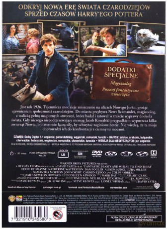 Fantastyczne Zwierzęta i Jak Je Znaleźć (Edycja Kolekcjonerska z Kartami Zwierząt) [DVD]+[KARTY]