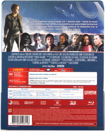 Łotr 1: Gwiezdne Wojny - Historie (steelbook) [3xBlu-Ray 3D]