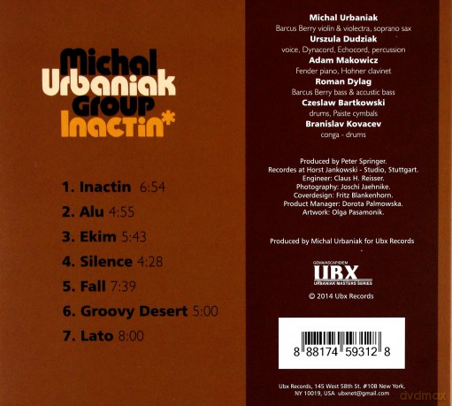 Michał Urbaniak Group: Inactin [CD]