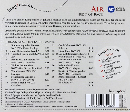 Various Artists: Air - Best of Bach [CD]