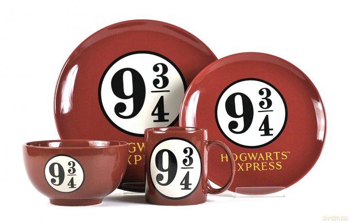 Harry Potter Platform 9 34 Kubek, talerze i miska