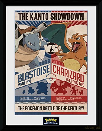 Pokemon Red Vs Blue Plakat w ramie 40x30