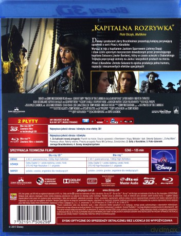 Piraci z Karaibów: Zemsta Salazara [Blu-Ray 3D]+[Blu-Ray]
