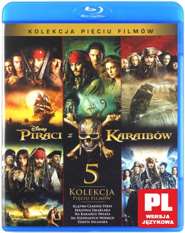 Piraci z Karaibów Pakiet 1-5 [5xBlu-Ray]