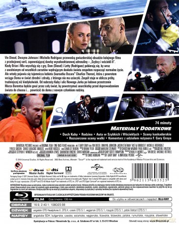 Szybcy i wściekli 8 (steelbook) [Blu-Ray]