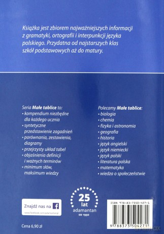 Małe tablice Język polski [KSIĄŻKA]