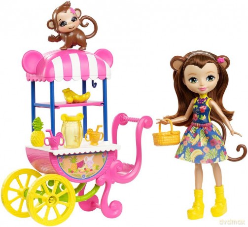 ENCHANTIMALS Lalka + Wózek z owocami