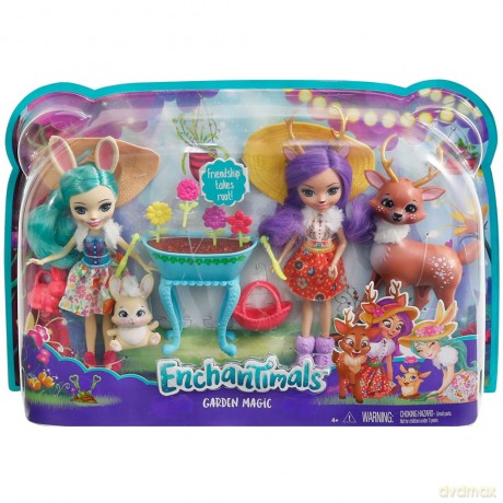 ENCHANTIMALS Wielopak Lalki + Zwierzątka
