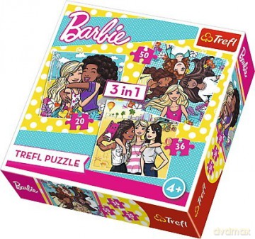 TREFL 3w1 Barbie - Prawdziwa przyjaźń (34827) [PUZZLE]