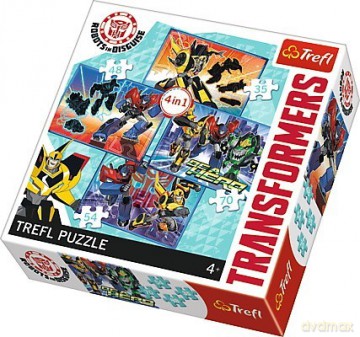 TREFL 4w1 Czas na transformacje Transformers (34287) [PUZZLE]