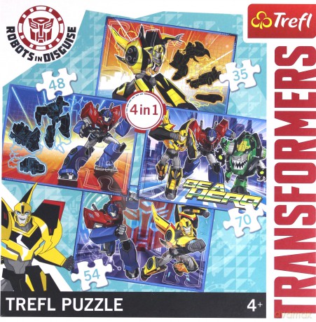 TREFL 4w1 Czas na transformacje Transformers (34287) [PUZZLE]