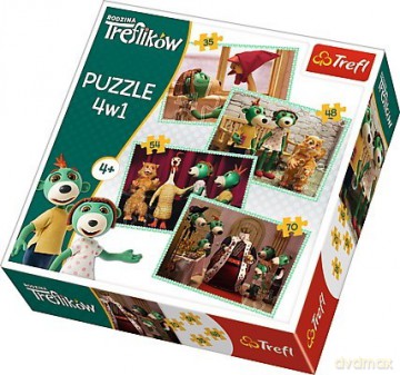 TREFL 4w1 Nowi Przyjaciele, Rodzina Treflików (34290) [PUZZLE]