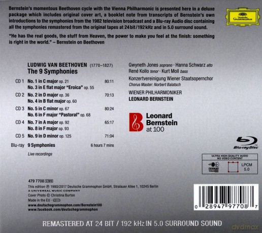 Leonard Bernstein: Beethoven The Symphonies [BOX] [Blu-Ray]+[5CD]