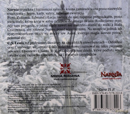 Opowieści z Narnii: Lew, Czarownica i Stara Szafa - C.S. Lewis (digipack) [AUDIOBOOK] [CD-MP3]