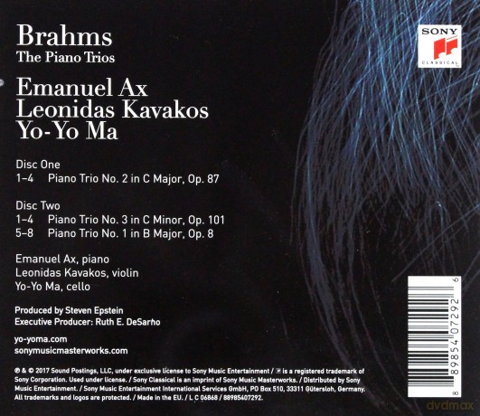 Yo-Yo Ma, Emanuel Ax, Leonidas: Brahms: The Piano Trios [2CD]