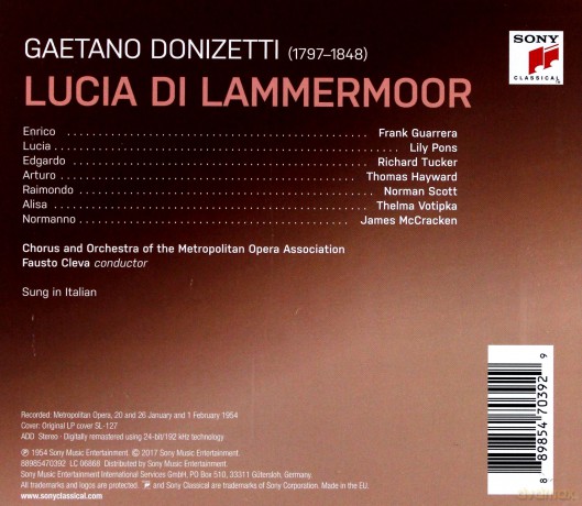 Fausto Cleva: Donizetti: Lucia di Lammermoor (Remastered) [2CD]