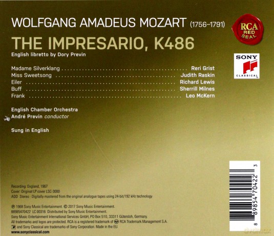 André Previn: Mozart: The Impresario, K. 486 [CD]