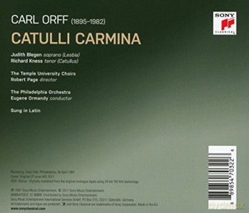 Eugene Ormandy: Orff: Catulli Carmina (Remastered) [CD]