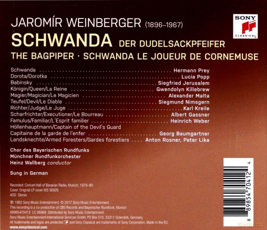 Heinz Wallberg: Weinberger: Schwanda the Bagpiper [2CD]
